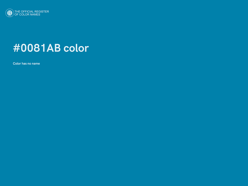 #0081AB color image