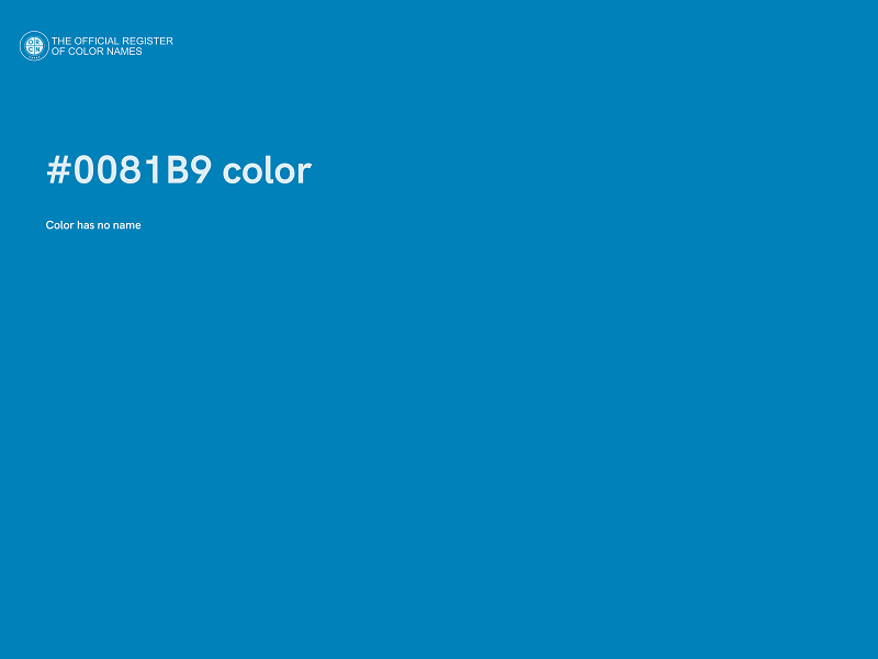#0081B9 color image