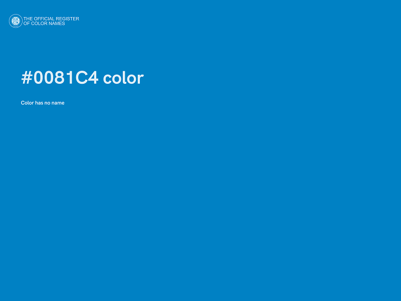 #0081C4 color image