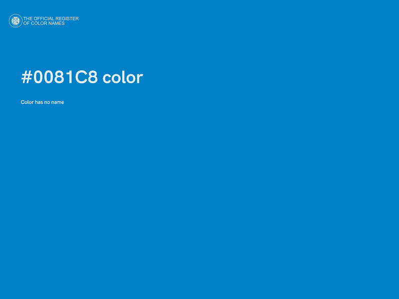 #0081C8 color image