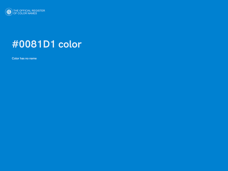 #0081D1 color image