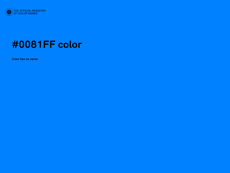 #0081FF color image