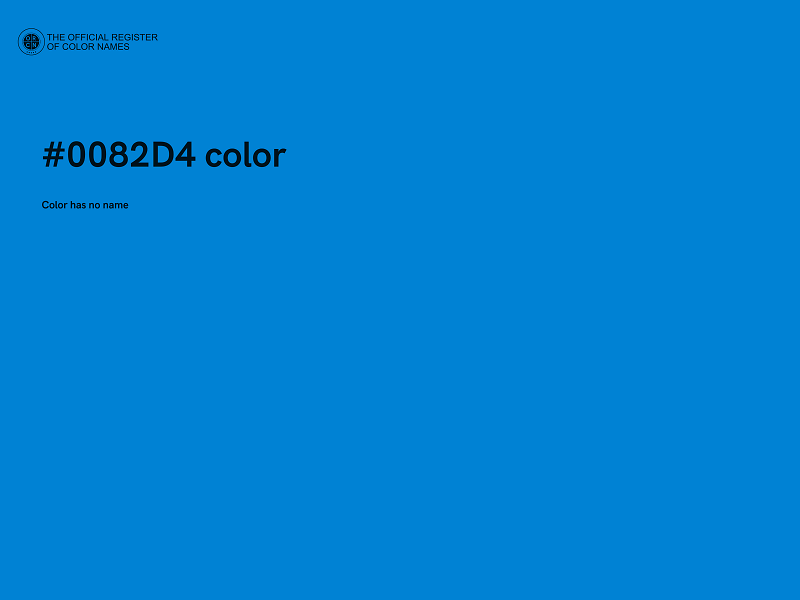 #0082D4 color image