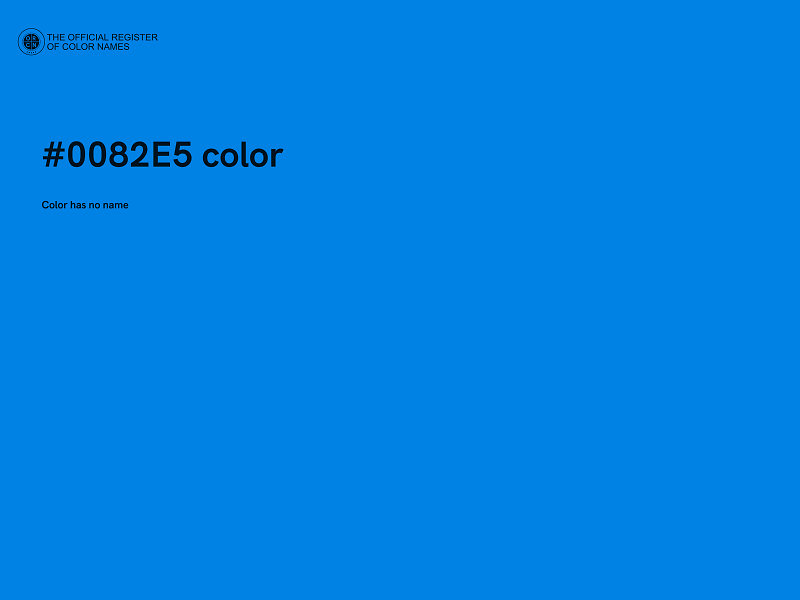 #0082E5 color image