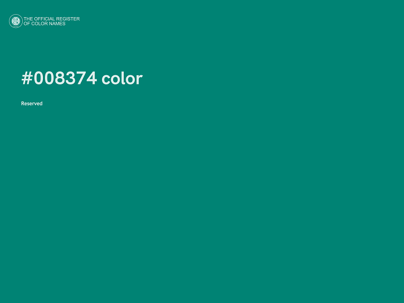 #008374 color image