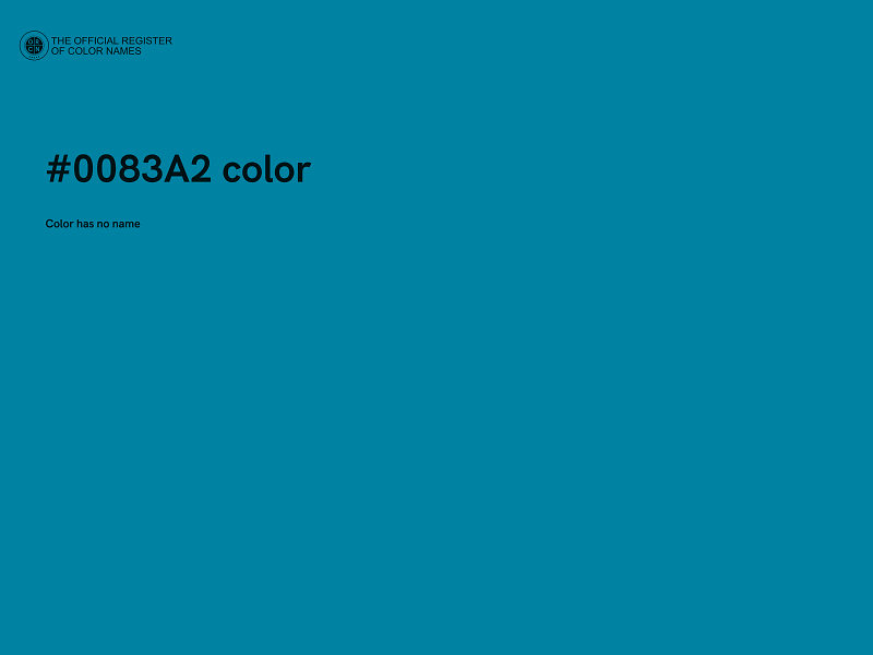 #0083A2 color image