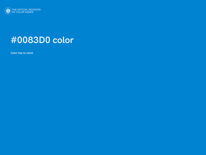 #0083D0 color image