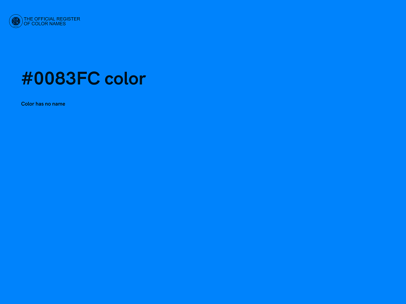 #0083FC color image