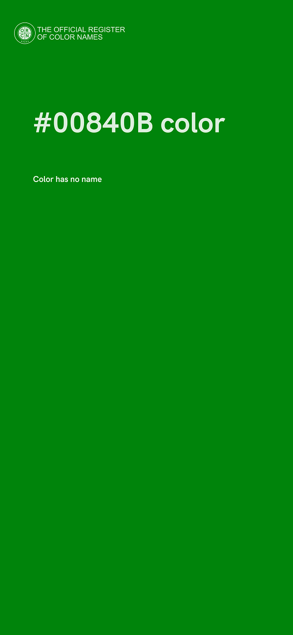 #00840B color image
