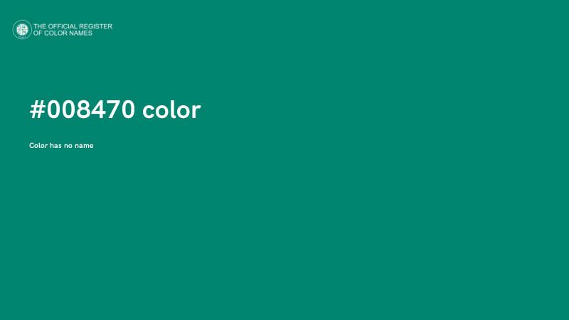 #008470 color image