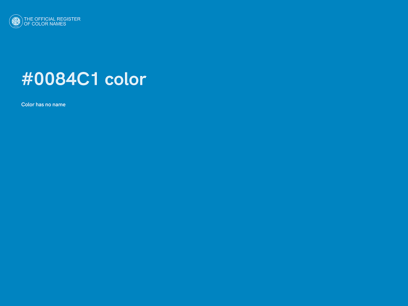 #0084C1 color image