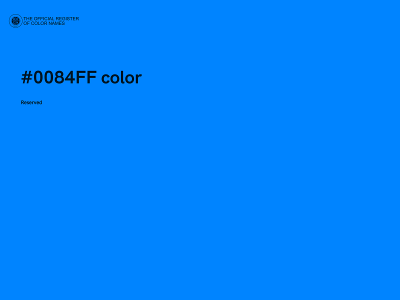 #0084FF color image