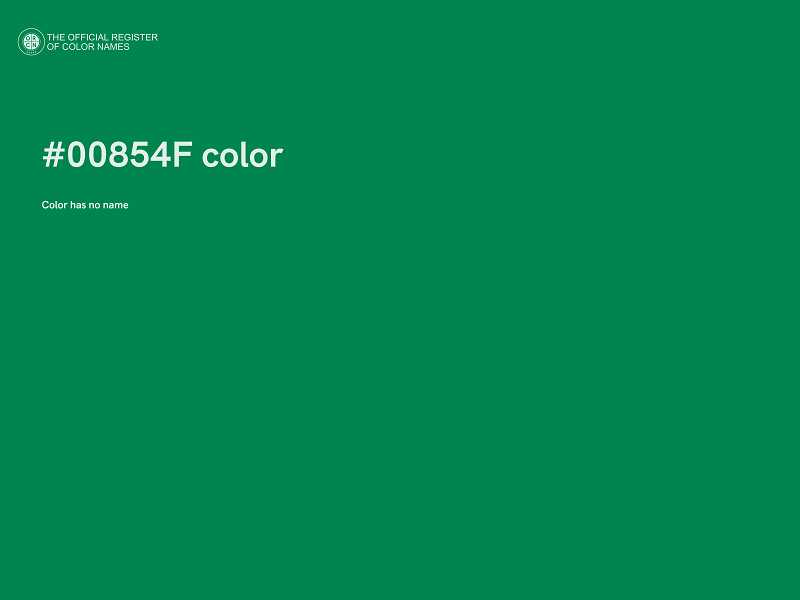 #00854F color image