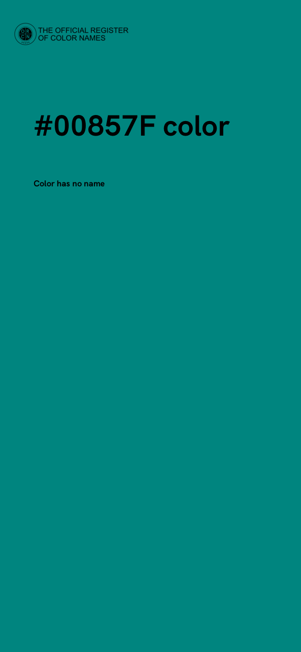 #00857F color image