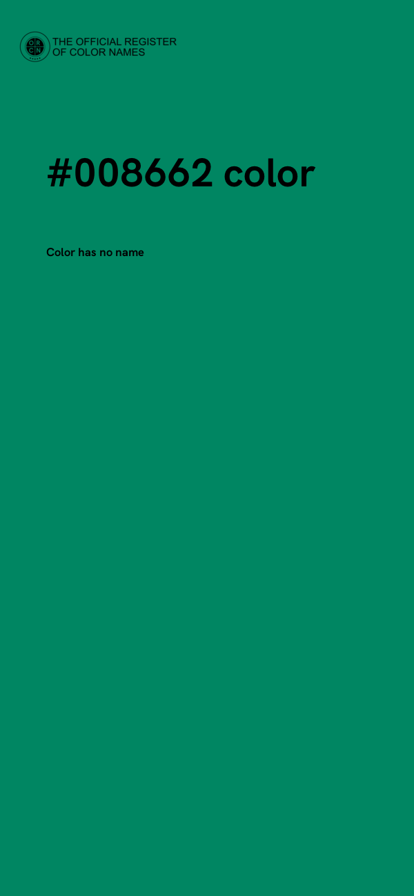 #008662 color image