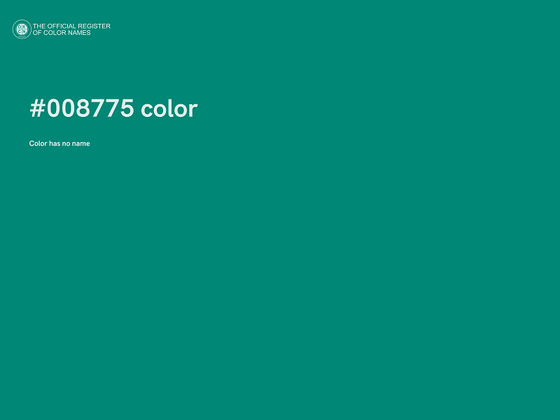 #008775 color image