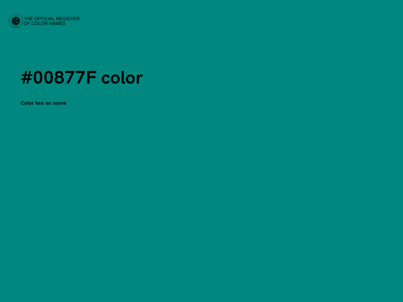 #00877F color image