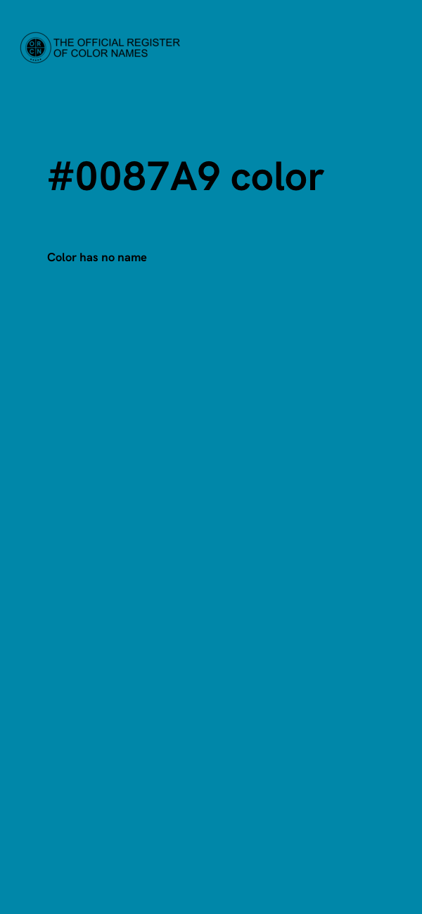 #0087A9 color image