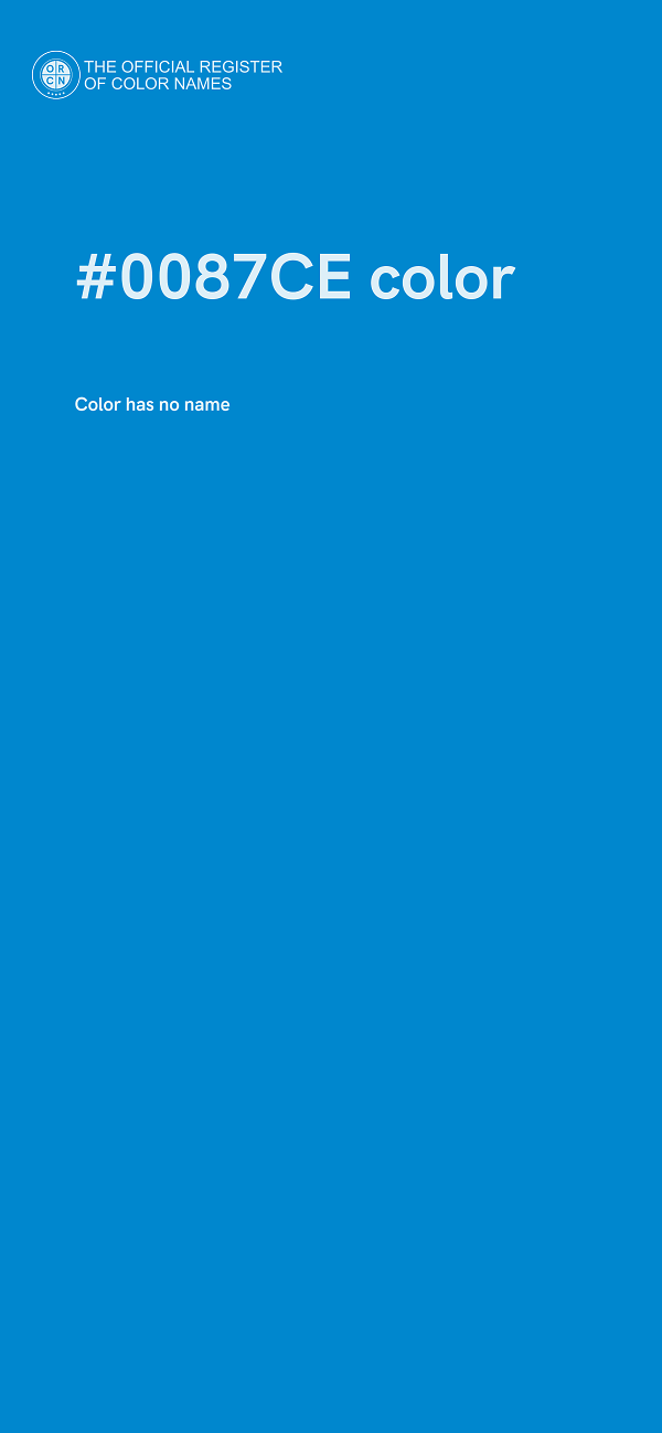 #0087CE color image