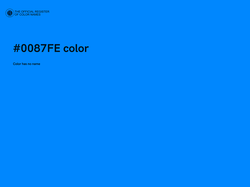 #0087FE color image
