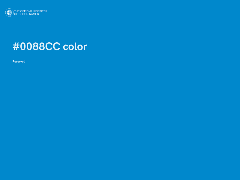 #0088CC color image