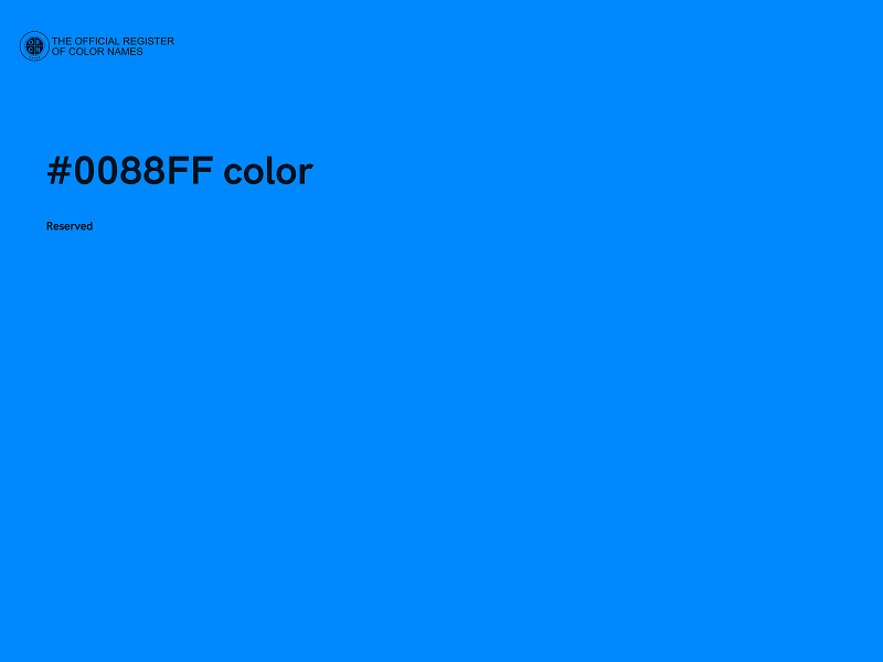 #0088FF color image