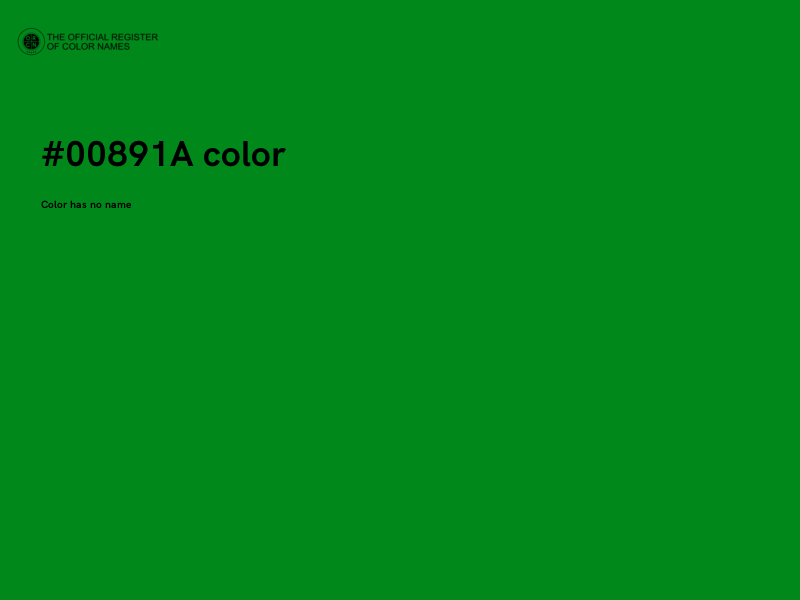 #00891A color image