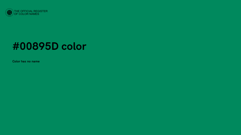 #00895D color image