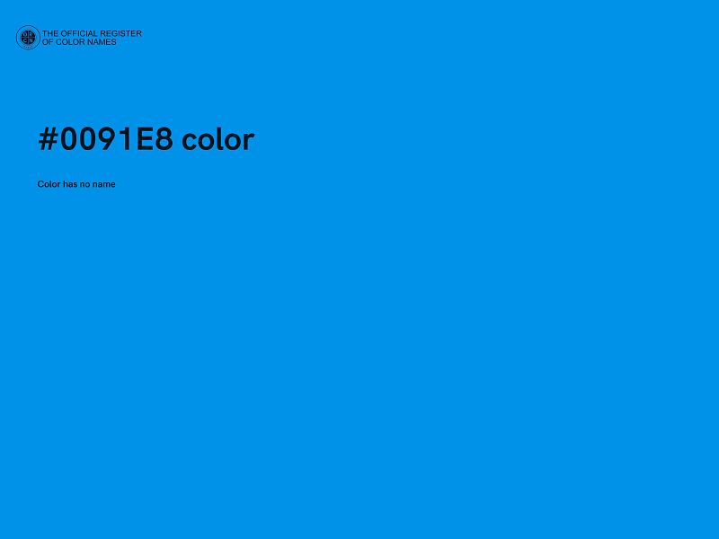 #0091E8 color image