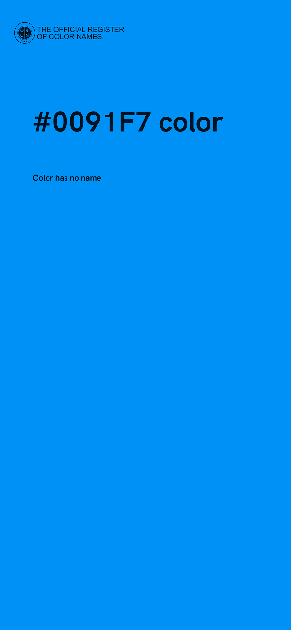 #0091F7 color image