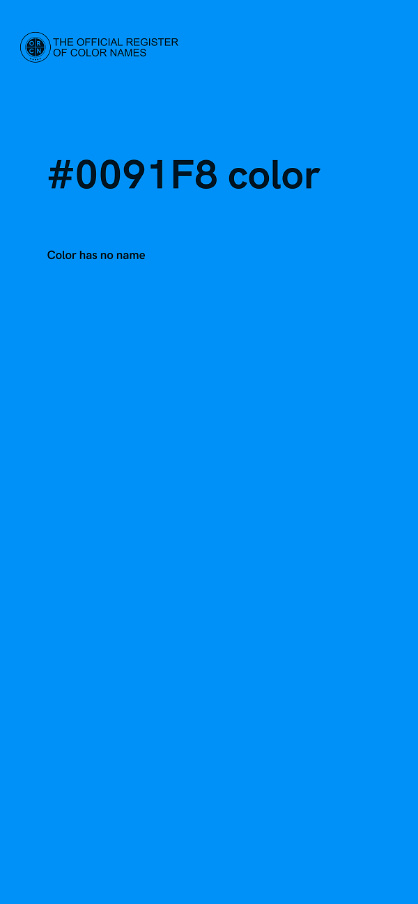#0091F8 color image