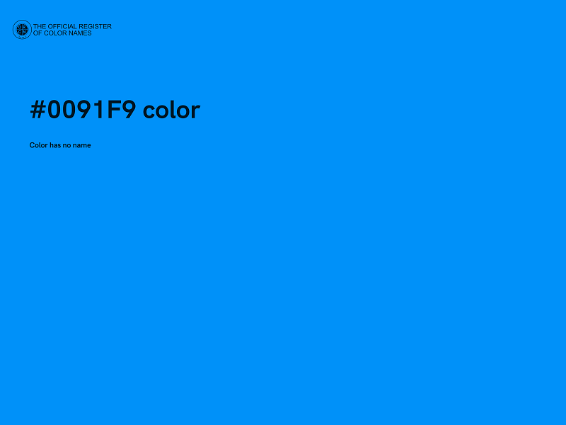 #0091F9 color image