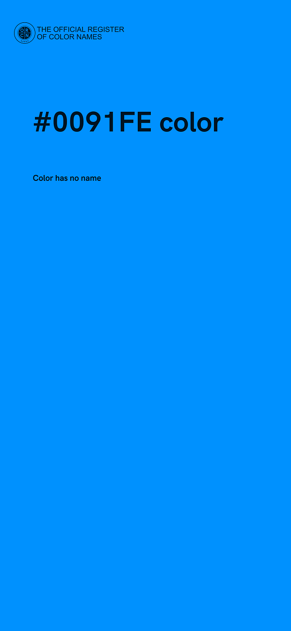 #0091FE color image