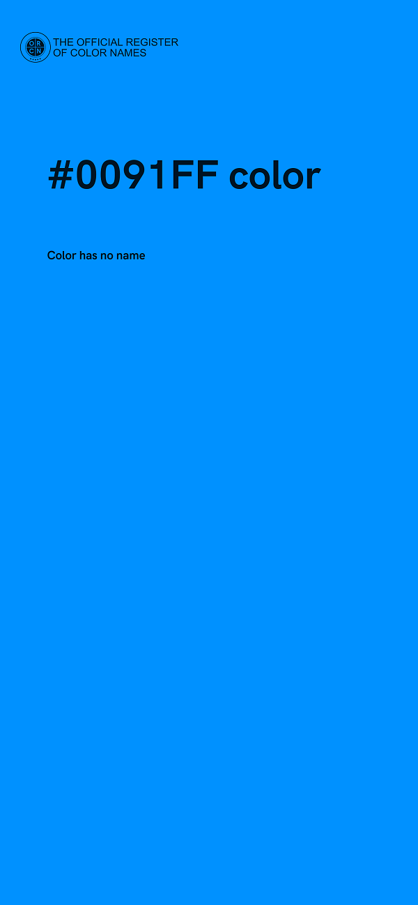 #0091FF color image