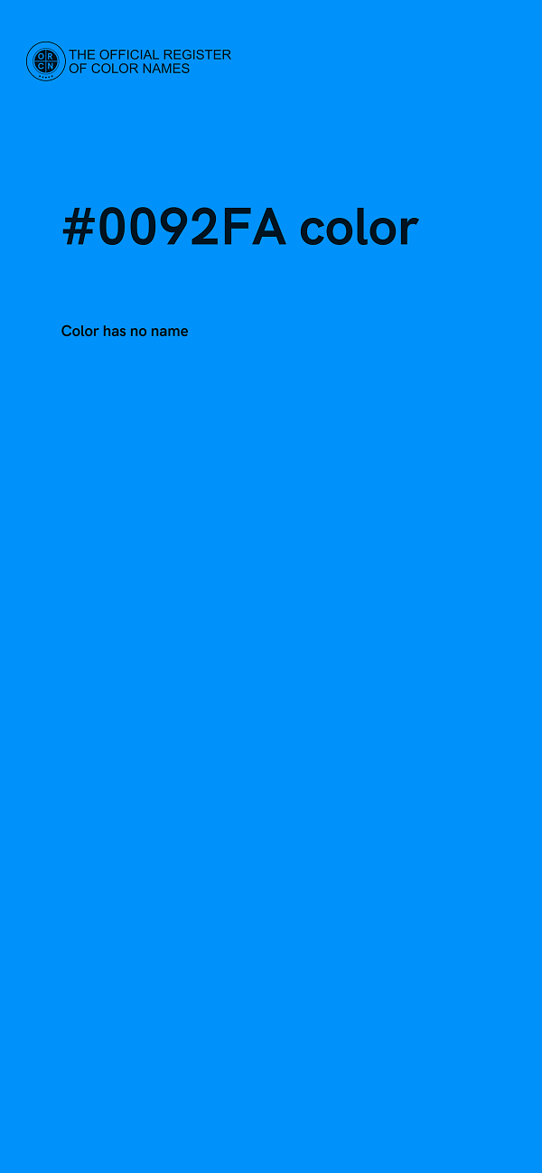 #0092FA color image