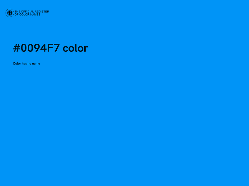#0094F7 color image