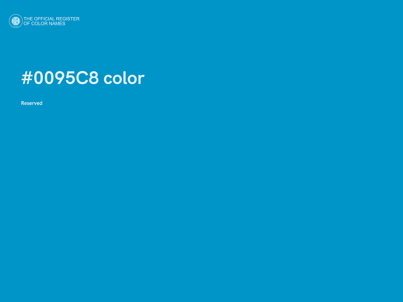 #0095C8 color image