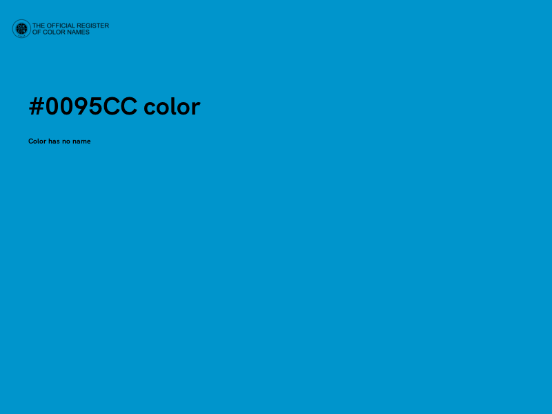 #0095CC color image