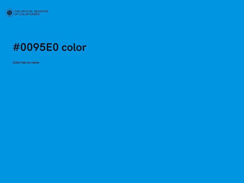 #0095E0 color image