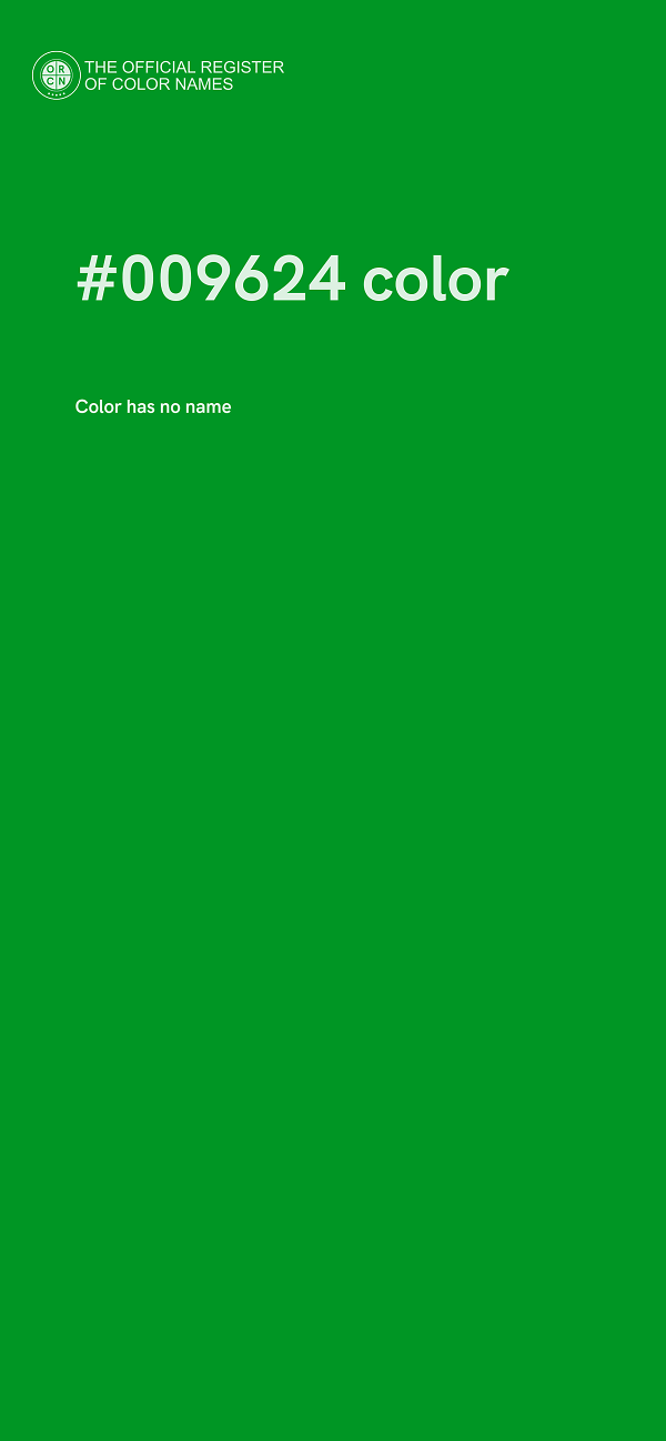 #009624 color image