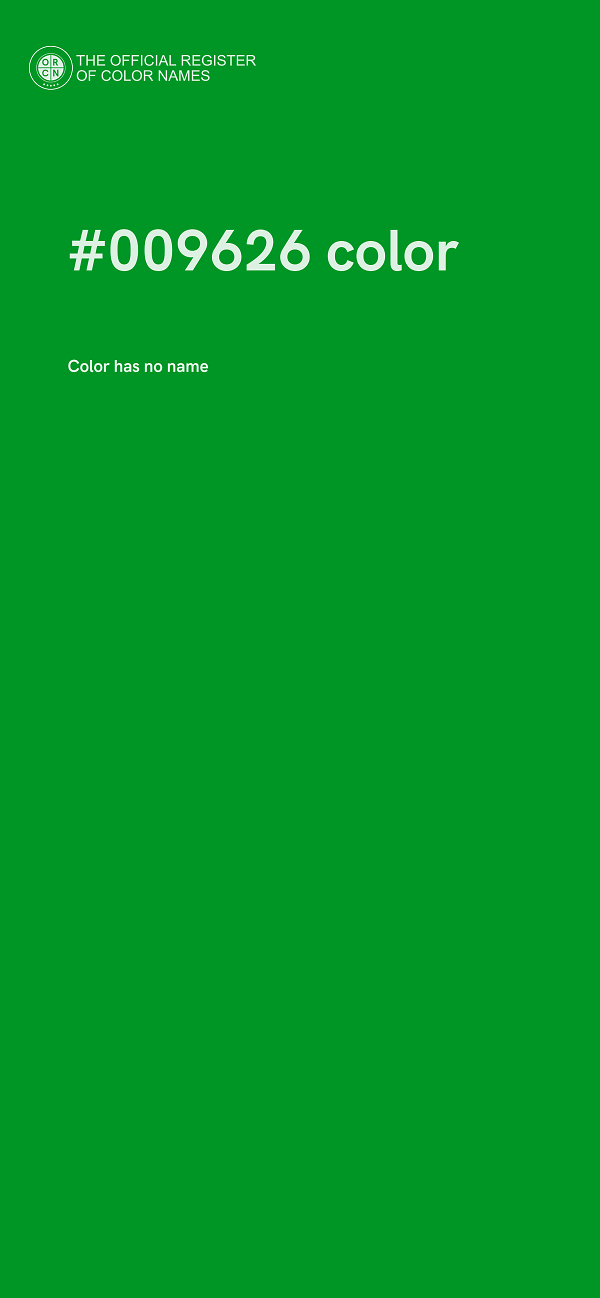 #009626 color image