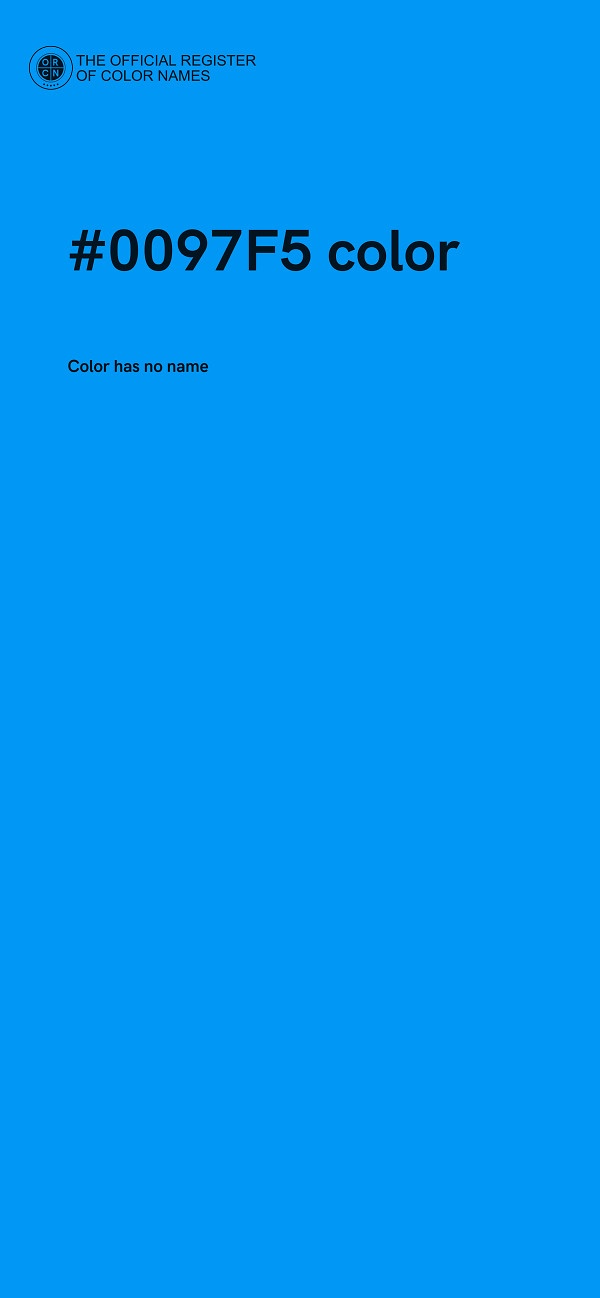 #0097F5 color image