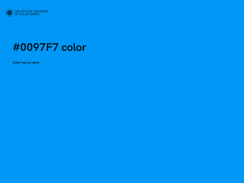 #0097F7 color image