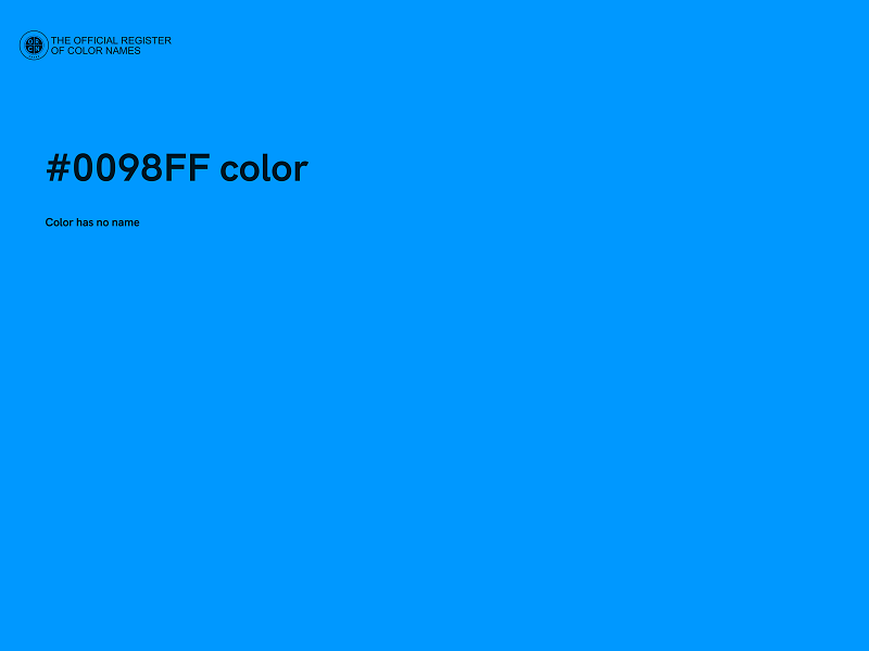 #0098FF color image