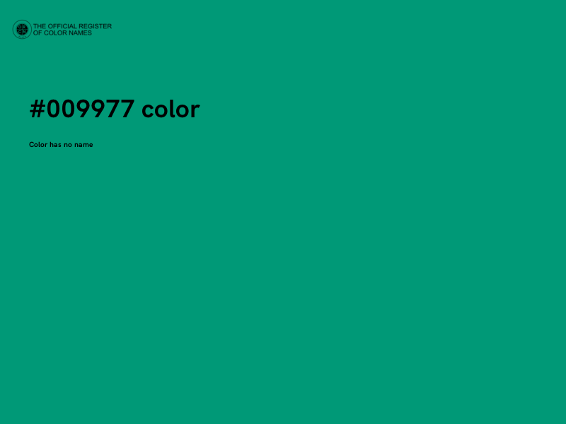 #009977 color image
