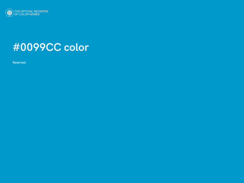 #0099CC color image