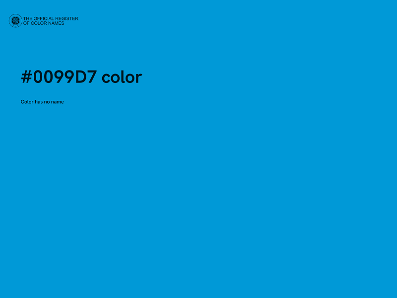 #0099D7 color image