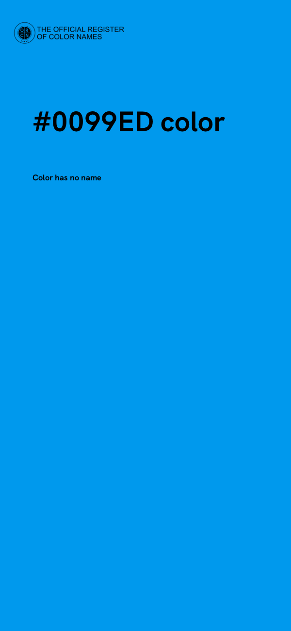 #0099ED color image