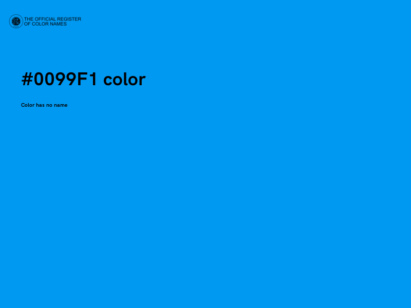 #0099F1 color image
