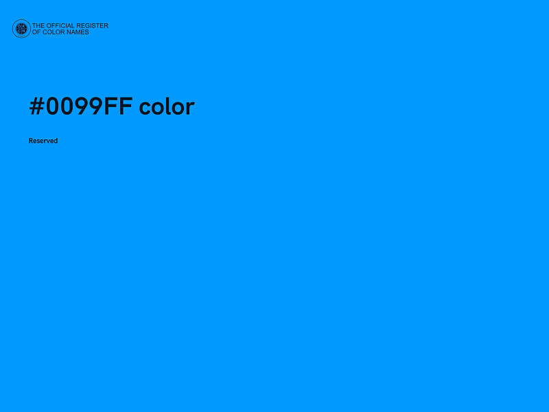 #0099FF color image